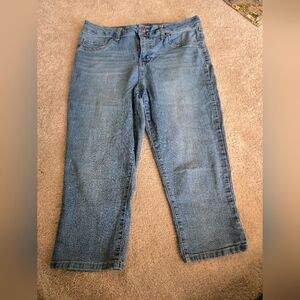 Stylish Blue Denim Jeans Capri